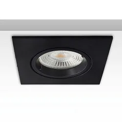 Inbouwframe GU10/MR16 hoekig, met lamphouder, zwart