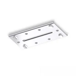 Verbinder plat, mechanisch, opbouwversie, zilver