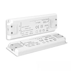 LED besturingsprogramma 12VDC, 0-30W, SELV plat, spanningsconstante, schakelbaar
