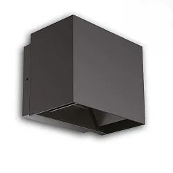 Wandarmatuur voor buitenshuis LED UP&DOWN 15-120° instelbaar, direct / indirect, schakelbaar IP65, zwart 