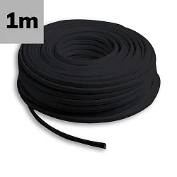 kabel PURE - 5X0,5MM² H05BQ-F - BY THE METER - COATED, zwart