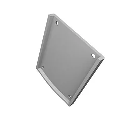 Eindkap EC114 (LAMP30 V1+V2) set van 2, zilver