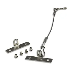 Beveiligingskabel LAMP30 V1 (WITH ISO-113641) met adapter, chroom