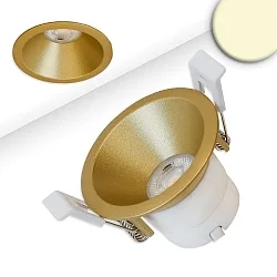 Inbouwspot BACK60 / LED MODULE UGR<12 rond, stijf, dimbaar, set terug IP20, goud mat dimbaar