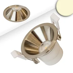 Inbouwspot BACK60 / LED MODULE UGR<12 rond, stijf, dimbaar, set terug IP20, nikkel geborsteld dimbaar
