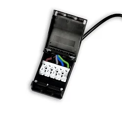 junction box 0,5-2,5MM², MAX. 450V/16A 5-pole, wired through, black