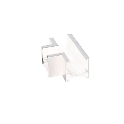T-connector 90° HORIZONTAL - TRACK48 SURFACE FLAT plat, opbouwversie, horizontaal, wit
