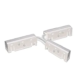 T-connector FLEXIBLE - TRACK48 elektrisch, 4-polig, instelbaar, universeel, wit