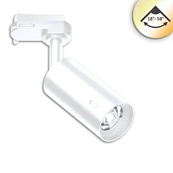 3-fase Spot SELECT 18-50° PHASE CCT Switch, UGR < 19, multipower, focusseerbaar, cardanisch draaien IP20, wit dimbaar