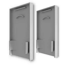 Eindkap EC 125 LAMP30 V1 + V2 2 stuks, met omslag, zilver