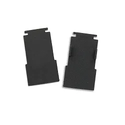 Eindkap TRACK48 FLAT H25 2 stuks, met omslag, zwart