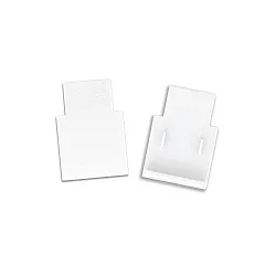 Eindkap TRACK48 FLAT H25 2 stuks, met omslag, wit