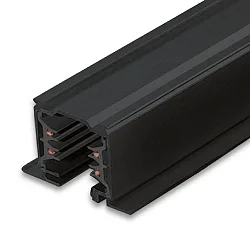 3-fase inbouwrail CLASSIC RECESSED 200CM, zwart mat