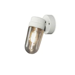 Wandarmatuur voor buitenshuis VEGA zonder lampenkap E27 IP54, wit dimbaar