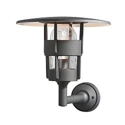 Wall luminaire FREJA UP, E27 max. 60W, black aluminium / clear glass