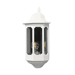 Wall luminaire PALLAS, E27 max. 100W, white aluminium / smoked acrylic glass