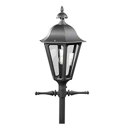 Lampkop PALLAS 1-vlams E27 IP23, rookkleuren, zwart