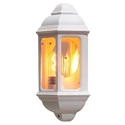 Wandarmatuur voor buitenshuis CAGLIARI E27 IP43, transparant, wit