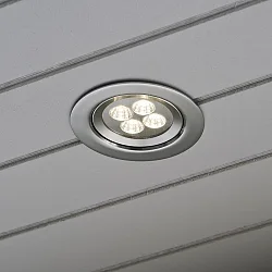 Inbouwarmatuur voor buiten IP44, aluminium, transparant 