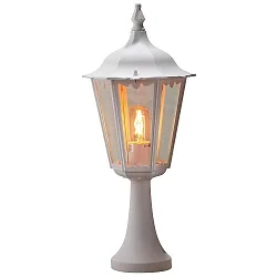 Armatuur met grondpen FIRENZE E27 IP43, transparant, wit