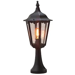 Armatuur met grondpen FIRENZE E27 IP43, zwart, transparant