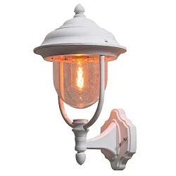 Wandarmatuur voor buitenshuis PARMA E27 IP43, transparant, wit