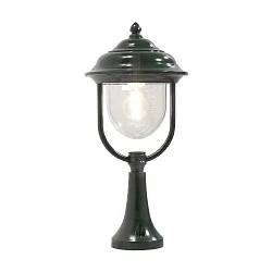 Pedestal light PARMA, E27 max. 75W, green, aluminium / clear acrylic glass