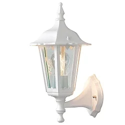 Wandarmatuur voor buitenshuis FIRENZE E27 IP43, transparant, wit