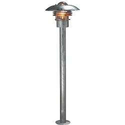 Padverlichting MODENA E27 IP23, staal, transparant