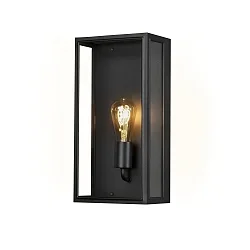 wall luminaire CARPI E27 IP44, black dimmable
