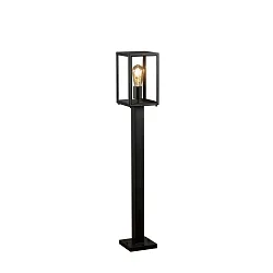 Padverlichting CARPI E27 IP44, messing, zwart dimbaar