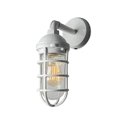 outdoor wall luminaire OLBIA down, round, long E27 IP44, white dimmable