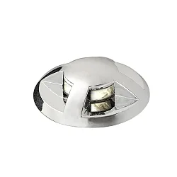 6pc. set of Mini LED in-ground spots, IP44, 12V, shines to the side, je 0.36W 3000K 5lm, plastic verchromt / clear glass