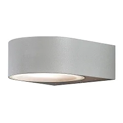 Outdoor wall luminaire TERAMO, Up/Down, E27 max. 40W, grey, aluminium / opal glass