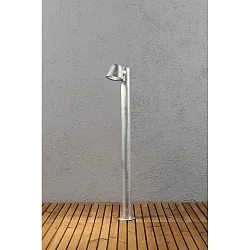 Path luminaire TRIESTE with pole, GU10 max. 35W, galvanised steel / clear acrylic glass
