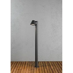 Path luminaire TRIESTE with pole, GU10 max. 35W, black aluminium / clear acrylic glass