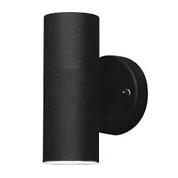Outdoor wall luminaire MODENA, with double cone of light, 2x GU10 max. 35W, black aluminium / clear glass