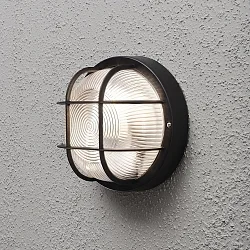 Wand- en plafondarmatuur MANTOVA E27 IP44, zwart