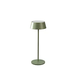 Tafellamp op batterijen MENTON USB IP54, groen, grijs, gelakt dimbaar
