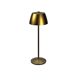 Tafellamp op batterijen EZE USB IP54, goud mat