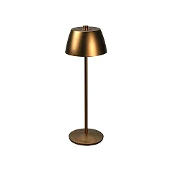 Tafellamp op batterijen EZE USB IP54, koper, mat