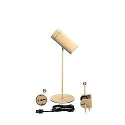 Tafellamp op batterijen MULTI 3in1 IP54, zand dimbaar