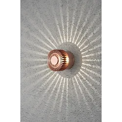 HighPower LED outdoor wall luminaire MONZA, with side effect, 3W 3000K 160lm, anodised copper, massive aluminium