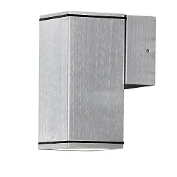 Wandarmatuur voor buitenshuis MONZA GU10 IP44, aluminium geëloxeerd, transparant