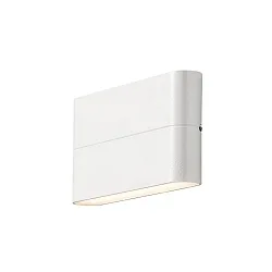 HighPower LED outdoor wall luminaire CHIERI WIDE, Up/Down, 2x6W 3000K 950lm, white aluminium / opal acrylic glass