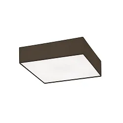 ceiling luminaire SOFT CUBE 580 square E27 IP20, dark brown dimmable