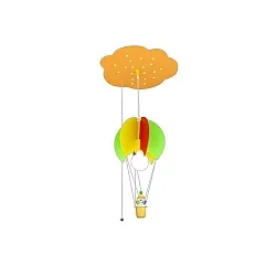 pendant luminaire BALLONWOLKE KASPER E27 IP20, colorful