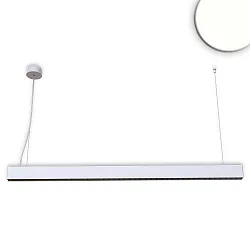 LED Office hanging lamp GRID Up+Down, UGR<6, stackable, 1-10V dimmable, matt silver