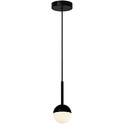 Pendant luminaire CONTINA, G9, opal, black