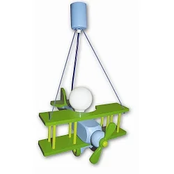 pendant luminaire FLUGZEUG E27, green, blue dimmable